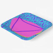 レトロ90のパーティープレート ペーパープレート (傾斜あり)