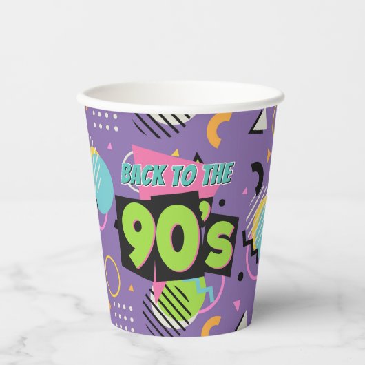 レトロ90のパーティー紙カップ 紙コップ (正面)