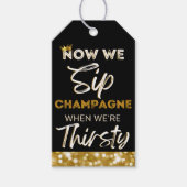 レトロ90のヒップホップベビーシャワー|誕生日シャンパン ギフトタグ (正面)