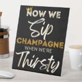 レトロ90のヒップホップベビーシャワー|誕生日シャンパン 台座サイン (インサイチュ)