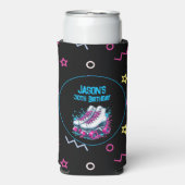 レトロ90のローラースケートで滑る誕生日パーティー スリム缶クーラー (Seltzer正面)