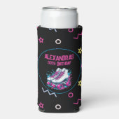 レトロ90のローラースケートで滑る誕生日パーティー スリム缶クーラー (Seltzer正面)