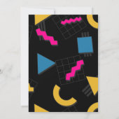 レトロ90のローラースケートで滑る誕生日パーティー 招待状 (裏面)