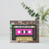 レトロ90のMixtape| ヒップホップベビーシャワー招待状 ポストカード (スタンド正面)