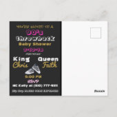 レトロ90のMixtape| ヒップホップベビーシャワー招待状 ポストカード (裏面)