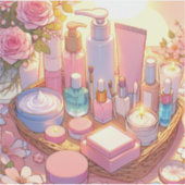 レトロ90年代のアニメ肌気にの美しさ シール (正面)