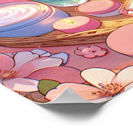 レトロ90年代のアニメ肌気にの美しさ ポスター (角)