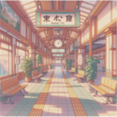 レトロ90年代アニメジャパン駅 シール (正面)