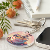 レトロ90年代アニメラーメン麺美学 キーホルダー (正面右)