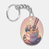 レトロ90年代アニメラーメン麺美学 キーホルダー (正面左)