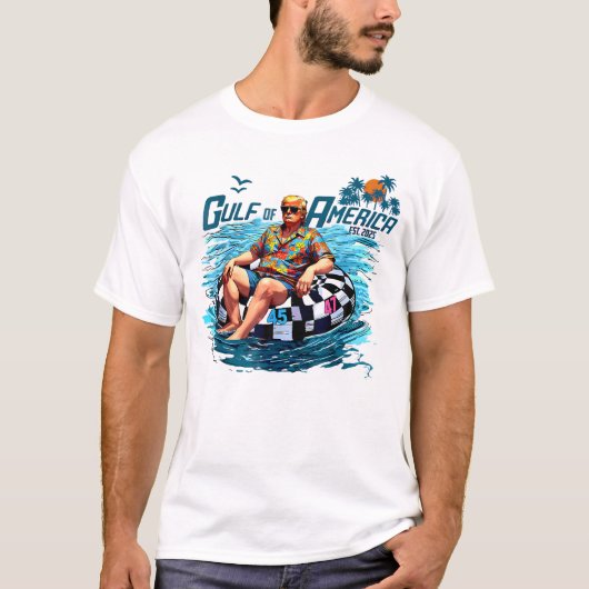 レトロ90年代アメリカ湾2025米国国旗の夏 Tシャツ (正面)