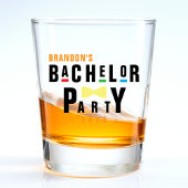 レトロ90年代カラフルな蝶ネクタイ独身パーティー ショットグラス