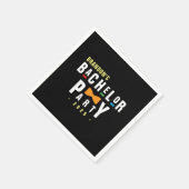 レトロ90年代カラフル蝶ネクタイ独身パーティー黒 スタンダードカクテルナプキン (角)