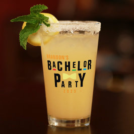 レトロ90年代カラフル蝶ネクタイ独身パーティー タンブラーグラス