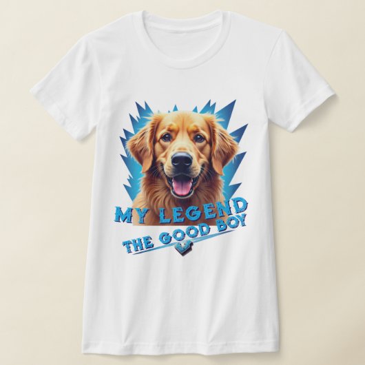 レトロ90年代ゴールデンレトリバーマスコット オーダーメイドギフト Tシャツ (レイダウン)