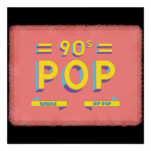 レトロ90年代ポップ ポスター