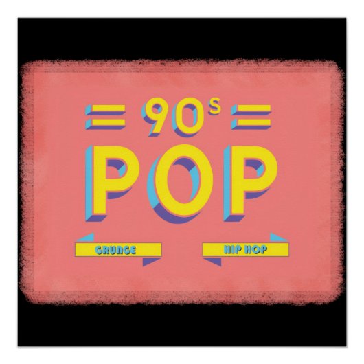 レトロ90年代ポップ ポスター (正面)