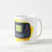 レトロ90年代携帯ゲーム機ゲーマー コーヒーマグカップ (正面右)