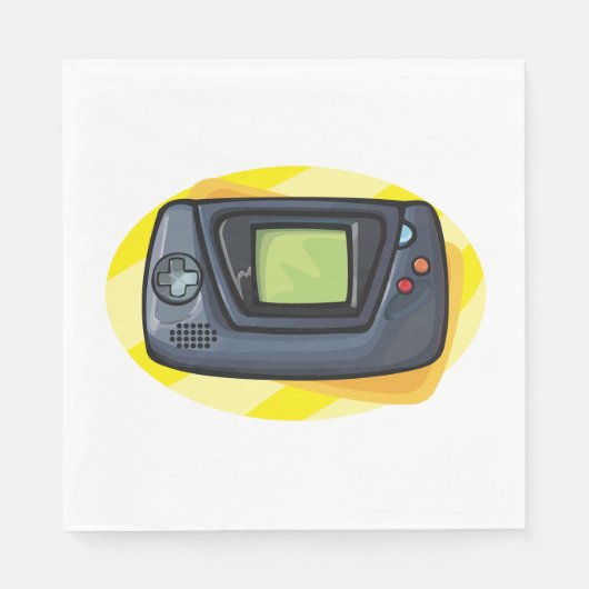 レトロ90年代携帯ゲーム機ゲーマー スタンダードランチョンナプキン (正面)