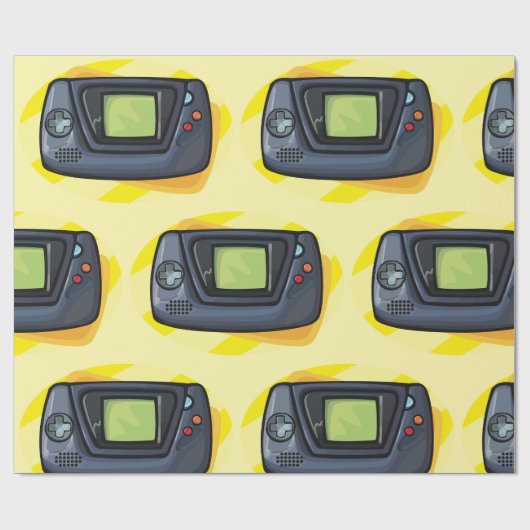 レトロ90年代携帯ゲーム機ゲーマー ラッピングペーパー (フラット)