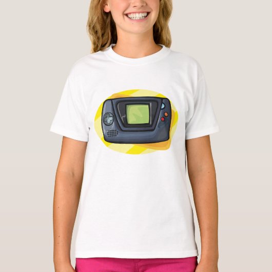 レトロ90年代携帯ゲーム機ゲーマー Tシャツ (正面)