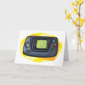 レトロ90年代携帯型ゲーム機ゲーマー カード (黄色い花)