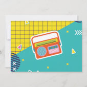 レトロ90年代誕生日90年代メンズ写真パーティー 招待状 (裏面)