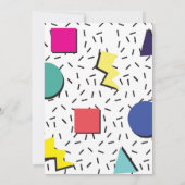 レトロ90年代 招待ブロック テーマ 招待状 (裏面)