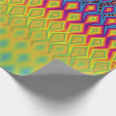 レトロ90sネオン鮮やかカラー抽象芸術パターン ラッピングペーパー (角)