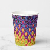 レトロ90sネオン鮮やかカラー抽象芸術パターン 紙コップ (右)