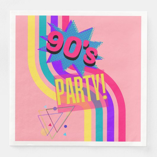 レトロ90'sパーティーピンク懐かしい誕生日 (正面)