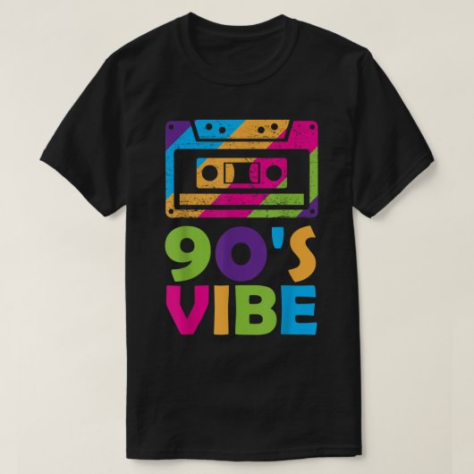 レトロ90'sビニールカセットデザイン tシャツ (デザイン正面)