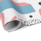 レトロ90sメンフィスのパターン ラッピングペーパー (ロールコーナー)