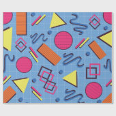 レトロ90s幾何学的パターン ラッピングペーパー (フラット)