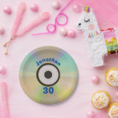 レトロ90s音楽テーマ30th誕生日パーティーフェイクCD ペーパープレート (パーティー)