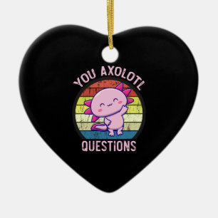 レトロ90s おもしろい You Axolotl質問ヴィンテージ セラミックオーナメント