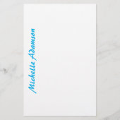 レトロ おしゃれ エレガント シンプル 空色 白 便箋 (正面)