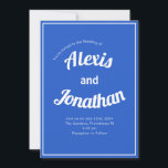 レトロ おしゃれ 遊び心あふれる フランス風 青 白 ウェディング 招待状<br><div class="desc">レトロ ミニマル おしゃれ 遊び心あふれる フランス風 青 白 ウェディング インビテーション</div>