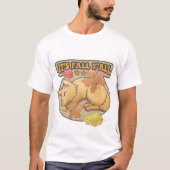 レトロ おっす！秋だね - 秋のTシャツ Tシャツ (正面)