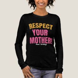 レトロ お母さんを敬え グラフィック 面白い母ギフト トライブレンドTシャツ
