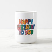 レトロ お誕生日おめでとう コーヒーマグカップ (中央)