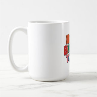 レトロ お誕生日おめでとう コーヒーマグカップ