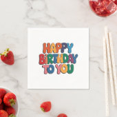 レトロ お誕生日おめでとう スタンダードカクテルナプキン (インサイチュ)