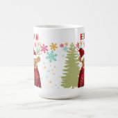レトロ かわいい 赤鼻のトナカイ クリスマス コーヒーマグカップ (中央)