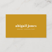 レトロ くすんだマスタードイエロー アーシーミニマル 名刺 (正面)