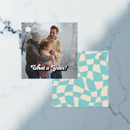 レトロ「なんて一年!」 休日の写真 フェイバータグ