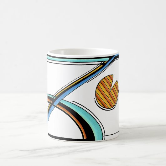 レトロ|のカスタマイズ可能なマグ コーヒーマグカップ (中央)