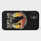 レトロ もっと人と会うほど私のねこ Case-Mate iPhoneケース (裏面(横))