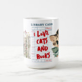 レトロ わたしは猫と本が好き コーヒーマグカップ (中央)