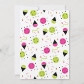 レトロ アイスクリーム 誕生日 招待状 – ピンク & ミント (裏面)